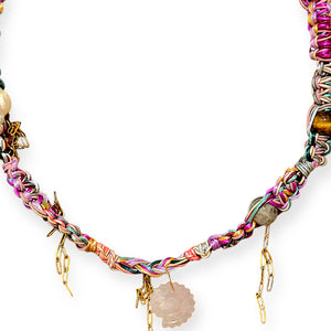 Lavender Sky Pink Seashell Rockstar Necklace Joie DiGiovanni Necklace Joie DiGiovanni