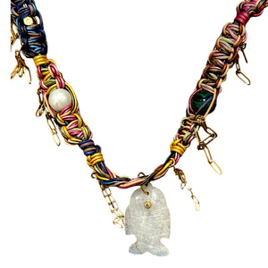 RAINBOW GLOW FISH LEATHER ROCKSTAR NECKLACE Joie DiGiovanni Necklace Joie DiGiovanni