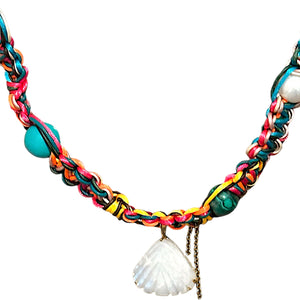 Tropical Neon Seashell Rockstar Choker Joie DiGiovanni Necklace Joie DiGiovanni