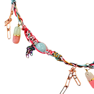 Pastel Pill Popper Leather Rockstar Necklace Joie DiGiovanni Necklace Joie DiGiovanni