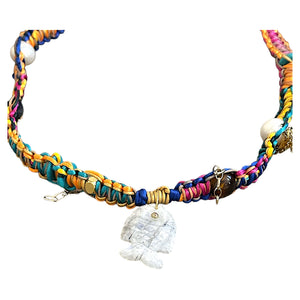 Rainbow Tropical Glow Fish Rockstar Choker Joie DiGiovanni Necklace Joie DiGiovanni